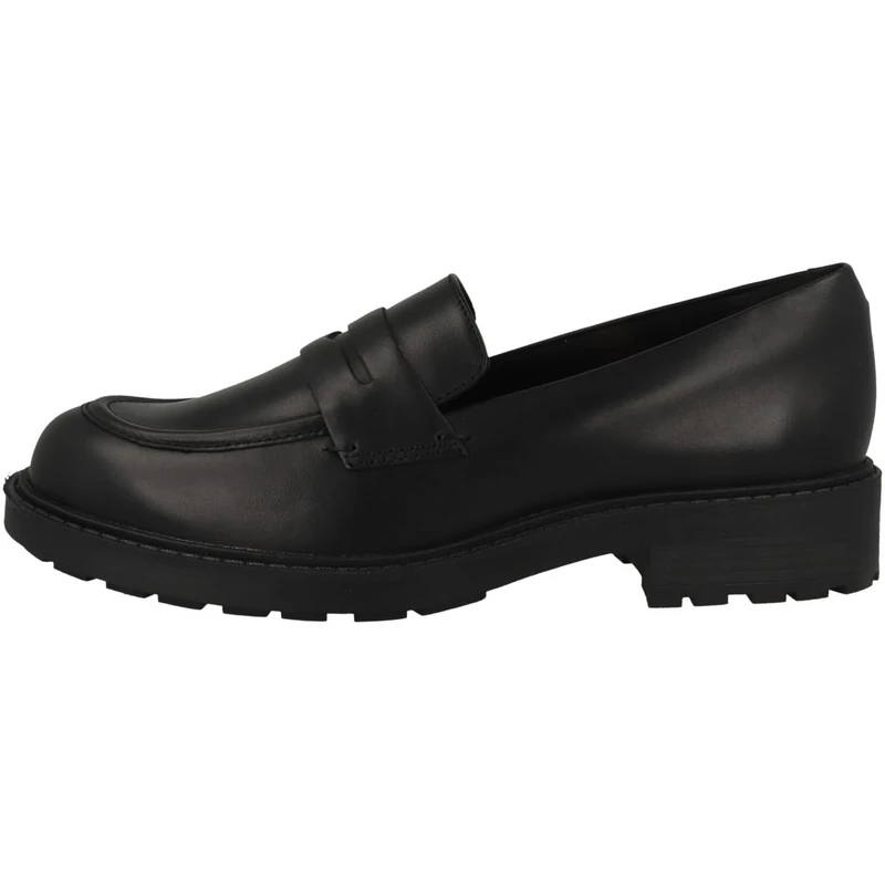 Clarks Women's Orinoco2 Penny Loafer - Black Leather, 3 UK