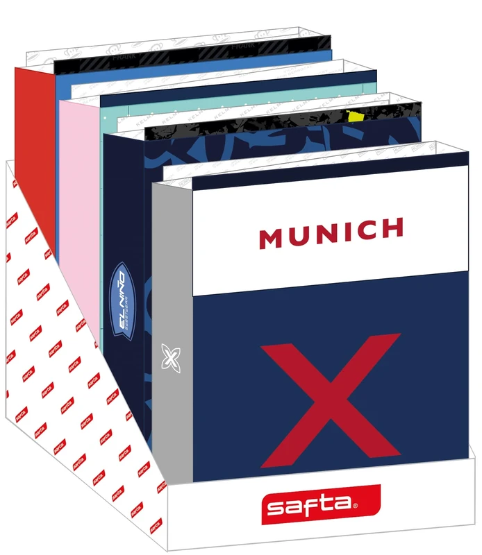 Display Binders Folio 4 Rings Wide Spine Surt. Brands, Multicoloured, Estándar, Casual