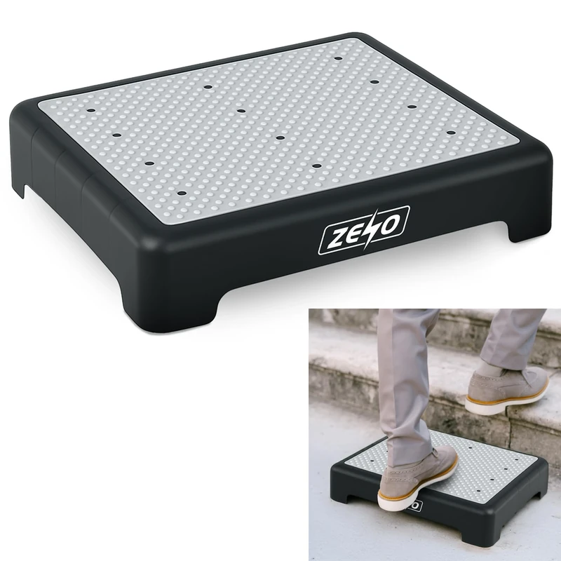 ZENO Half Step Stool for Elderly | Portable Stepper Mobility Aid with Non Slip Surface | Disability Step Riser Ideal for Doorstep, Bathroom & Toilet | Outdoor & Indoor Door Step Up