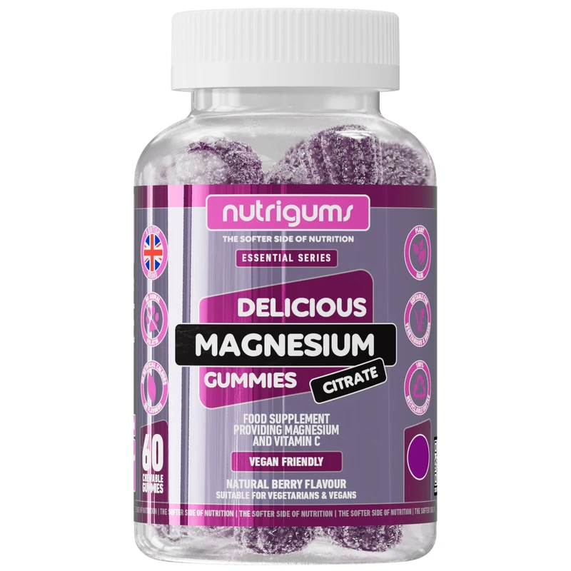 Nutrigums Magnesium Citrate & C Gummies - 150mg Mg, 80mg C, 60 Chews