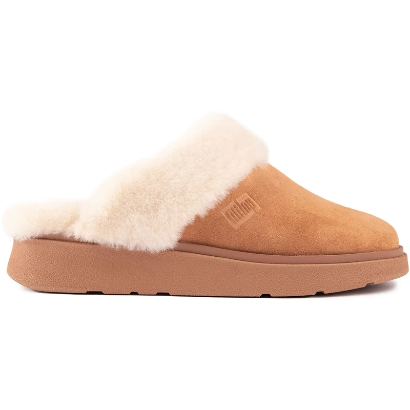 Fitflop Gen-FF shearling-Collar Suede Slippers
