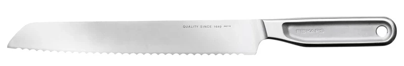 Fiskars All Steel Bread Knife, Total Length: 34.8 cm, Japanese Aichi Hard Steel, 1062883