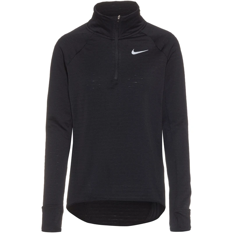 NIKE Women's TF Element Hz T-Shirt, Black/Reflective Silv, XL