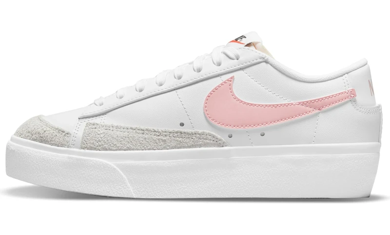 Nike Women's Blazer Low Platform Sneaker, White/Pink Glaze-Summit White, 9