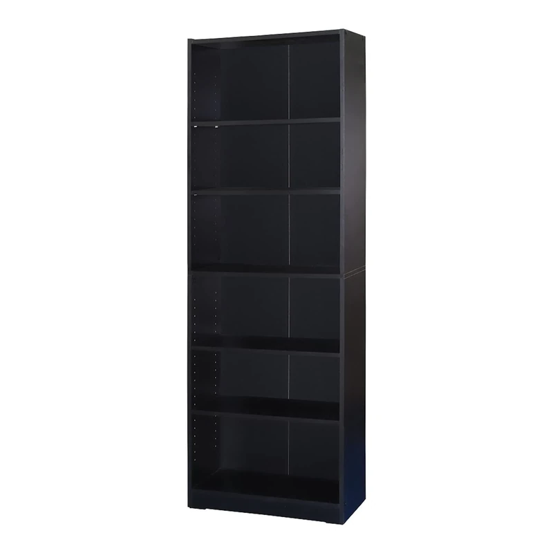 Absolute Deal Tall Narrow Bookcase Storage Unit With Adjustable Shelving Furniture For Living Room Home Office, Black, 60 x 29 x 180 cm
