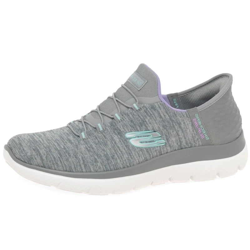 Skechers Women's Summits Dazzling Haze Sneaker, Gray, 8 UK