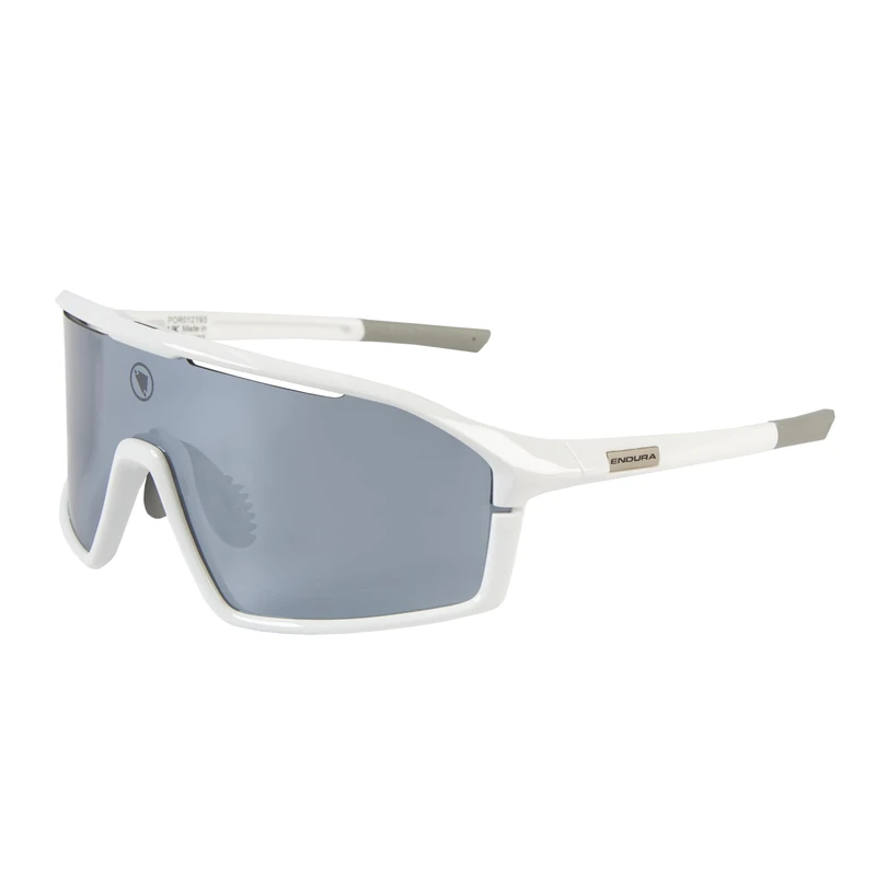 Endura Unisex Adult Gabbro II Cycling Glasses | HD Lenses| Wrap-Around Style | Anti-Fog Glasses, White, One Size