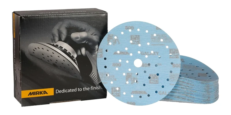 Mirka Galaxy epoxy sandpaper 150mm Hook & Loop grit 800 for sanding epoxy resin, wood, epoxy, rivertable / 50 pcs sanding discs