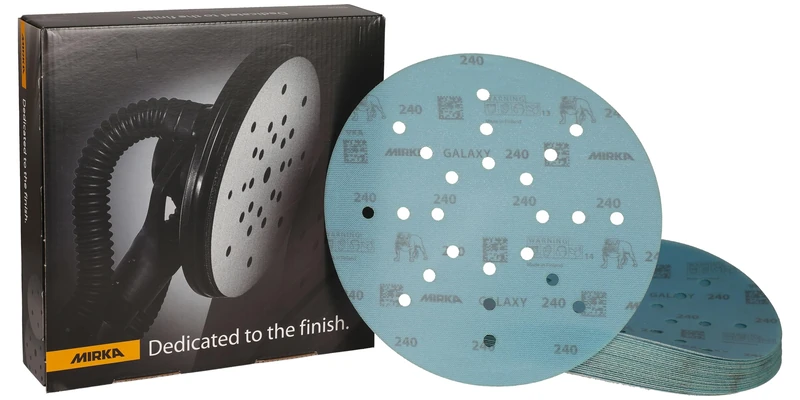 Mirka Galaxy sanding paper 225mm Hook & Loop grit 240 / for long-neck sanders / 25 sanding discs