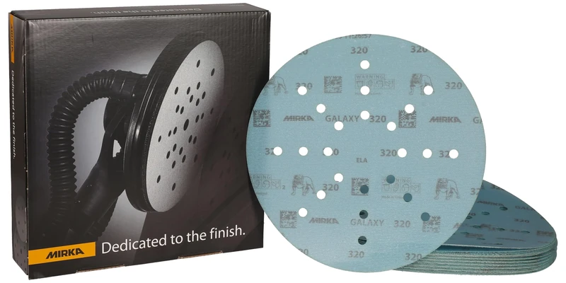Mirka Galaxy sanding paper 225mm Hook & Loop grit 320 / for long-neck sanders / 25 sanding discs