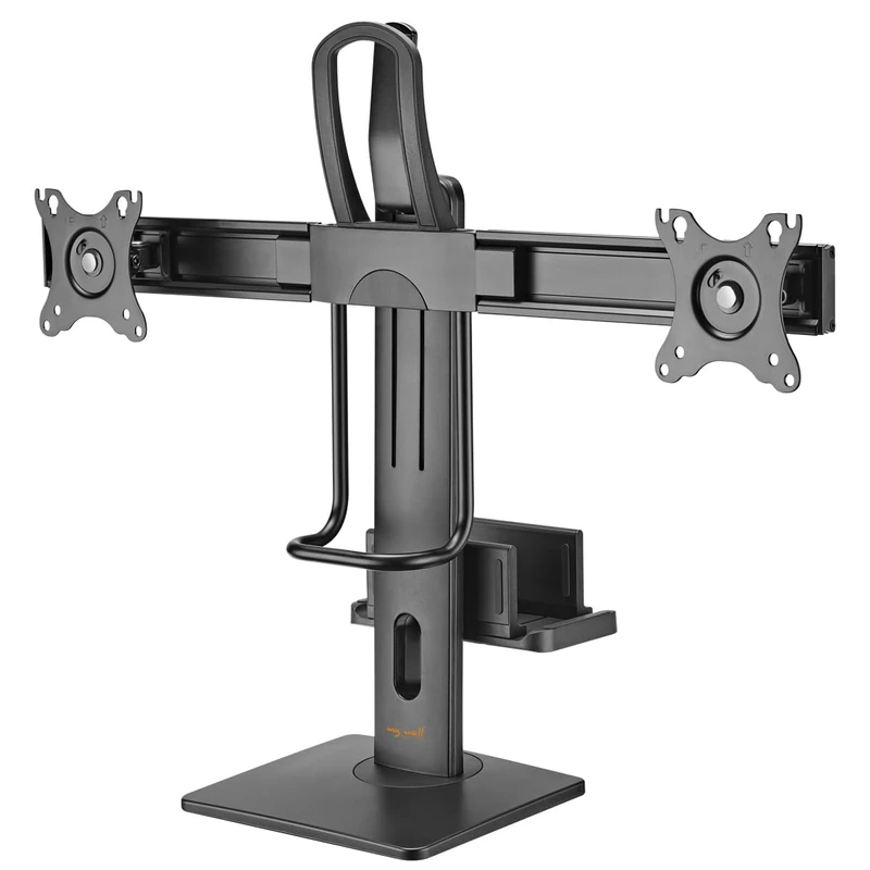 My Wall Höhenverstellbarer Tischständer für 2 Flachbildschirme 17" - 27", Belastung 2-6 kg (pro Bildschirm), VESA