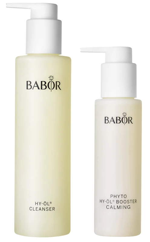 BABOR Cleansing Set for Sensitive Skin, with Hy-Oil Cleanser and Hy-Oil Booster Calming Herbal Extract, for Pore-deep Cleansing, 2-piece - Image 1