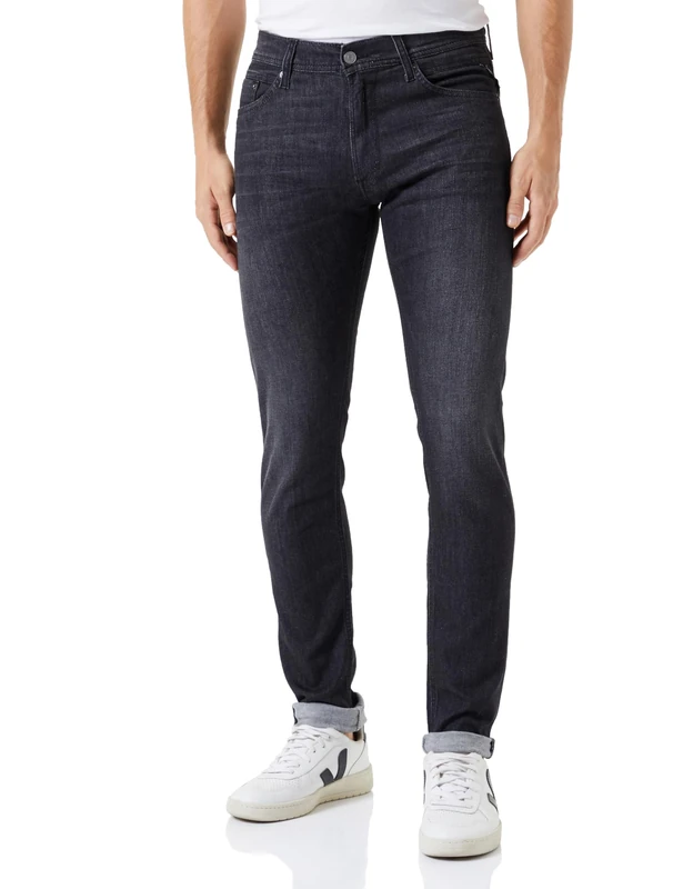 Replay Men's Jondrill Skinny Fit Jeans with Stretch, Black (Black Delavè 099), 28W / 32L
