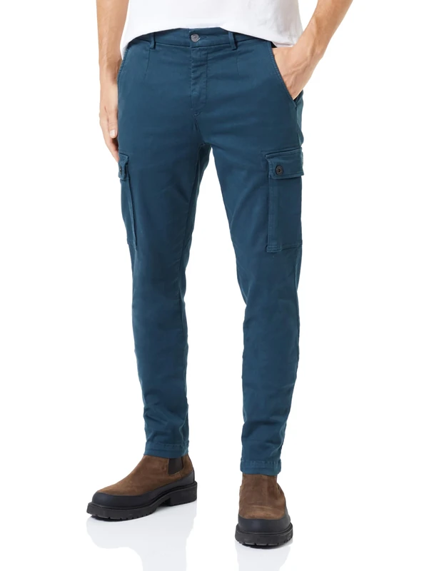 REPLAY Herren Cargo-Hose Jaan Slim-Fit Hyperflex mit Stretch, Deep Night 094 (Blau), 31W / 34L