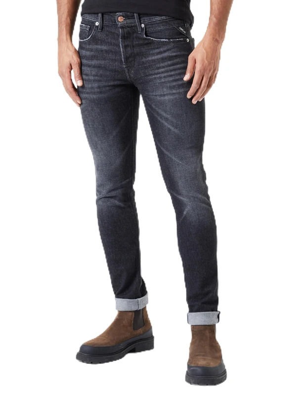 REPLAY Adult M1008 Willbi Jeans, Black Delavè 099-1, 30W / 30L
