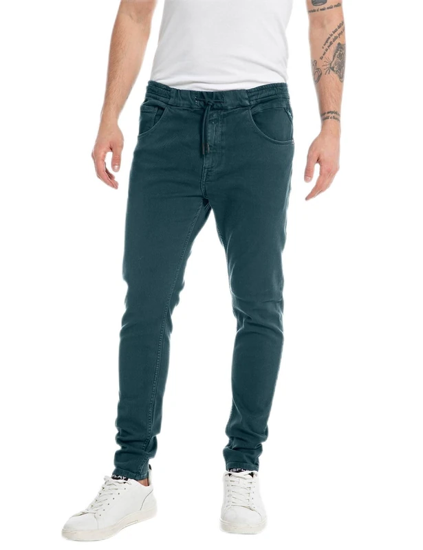 REPLAY Adult M1077 Milano Power Stretch Jeans, Deep Night 094, 30W / 32L