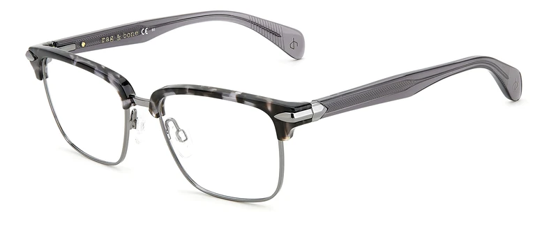rag & bone RNB7038/G Goggles, Black Grey Havana, 53 for Men, Black Grey Havana