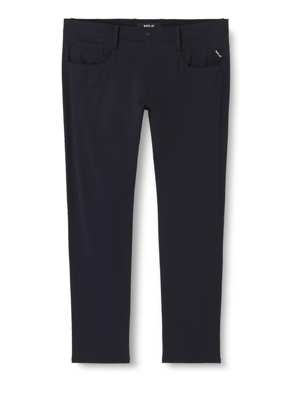 REPLAY Herren Chino Anbass Slim-Fit Hyperflex Hybrid mit Stretch, Midnight Blue 500 (Blau), 29W / 32L