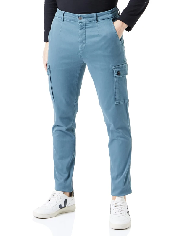REPLAY Men's M9649 Jaan Hypercargo Color Jeans, Avion Blue 292, 29W / 30L