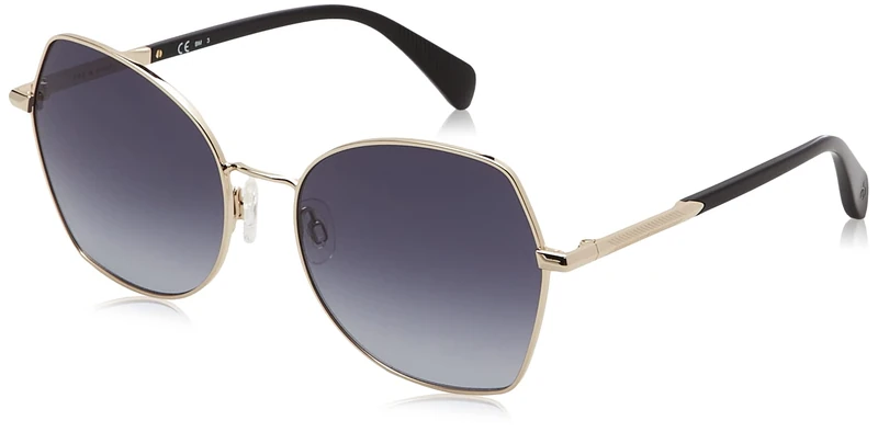 Rag&Bone Rnb1067/g/s J5G/9O GOLD Sunglasses Women's Steel, Standard, 57 - Image 1