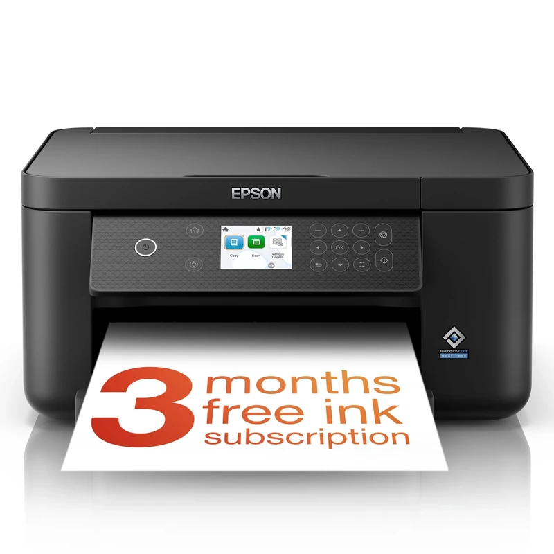 Epson Expression Home XP-5200 Precision Core 3-in-1 Ink Multifunction Printer, Scanner, Copier, WiFi, 1440dpi, Duplex, 2.4 Inch Display, DIN A4, incl. 3 Months Readyprint Flex Trial