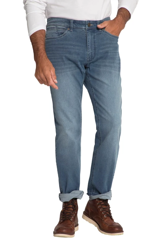 JP 1880 Men's Large Sizes Menswear L-8XL JP1880 Jeans, Belly Fit, Lightweight, Regular Fit, 5 Pockets, up to Size 36/72 814657, Blue Denim, 58W x 34L