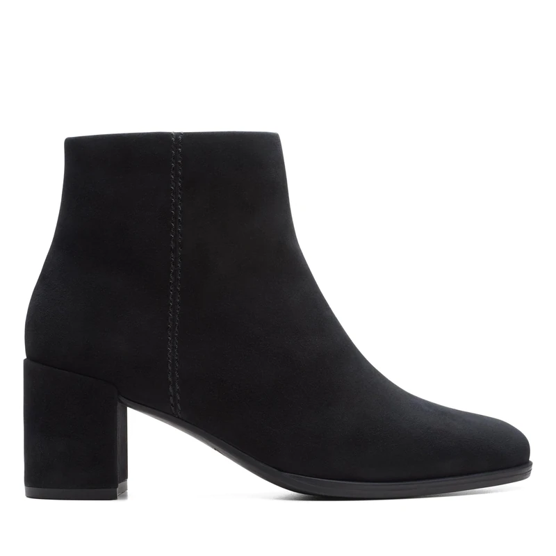Clarks Freva55 Zip Womens Black Sde, 5.5