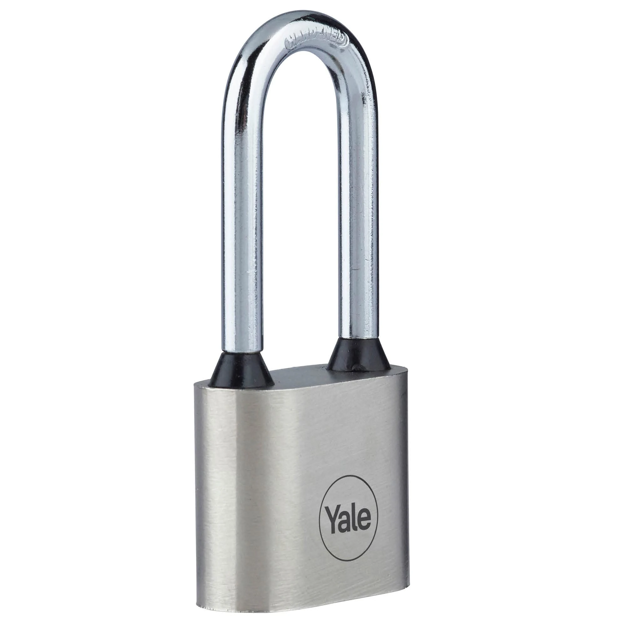 Yale - Y112/30/137/1 Iron Disc Padlock 30mm - Nickel Plated - Hardened Steel Long Shackle - Extreme Corrosion Resistance for Outdoor use