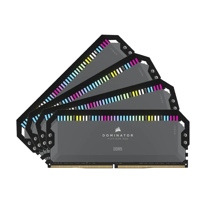 CORSAIR DOMINATOR PLATINUM RGB DDR5 64GB (4x16GB) DDR5 5600MHz CL36 AMD EXPO Intel XMP iCUE Compatible Computer Memory – Grey (CMT64GX5M4B5600Z36)