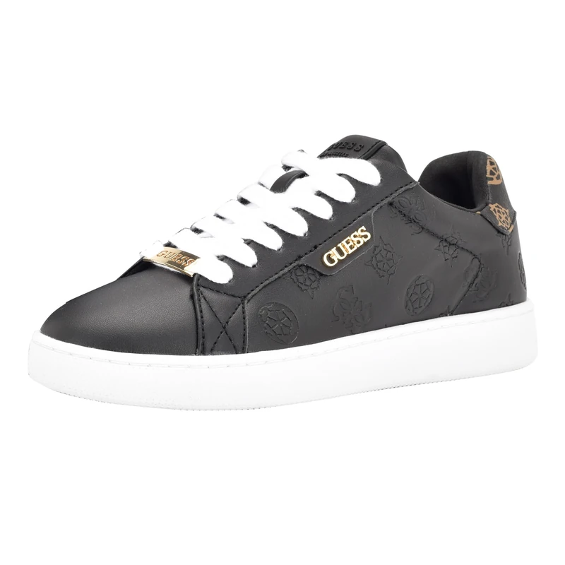 GUESS Women's Renzy Sneaker, Black, 7 UK