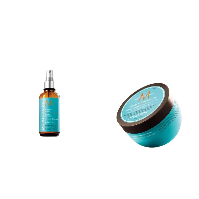Moroccanoil Glimmer Shine Finish, 100ml & Intense Hydrating Mask, 250ml