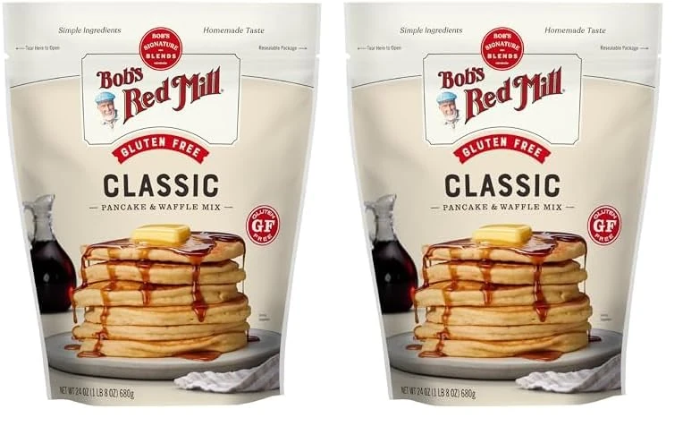 Bob's Red Mill - Gluten Free Pancake Mix, More Than 50% Whole Grain, 680g Pouch (Pack of 2)