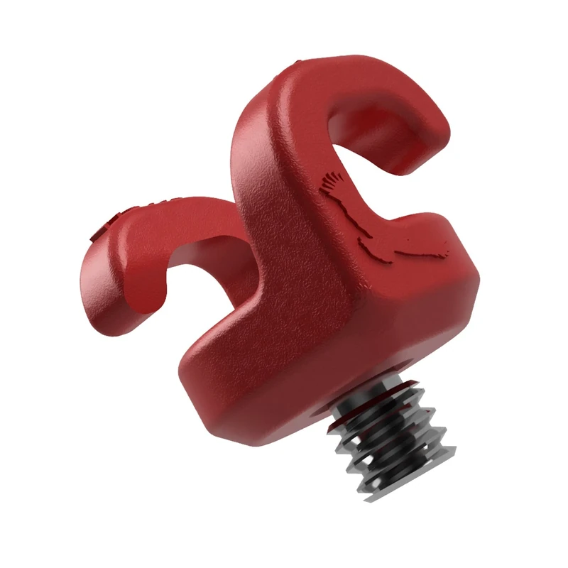 KONDOR Blue Mondo Ties Camera Cable Management Clips, 1/4"-20 Mounted, Holds 2-3 Cables, Supports 20lbs, Red (10-Pack) with Mini EVA Case