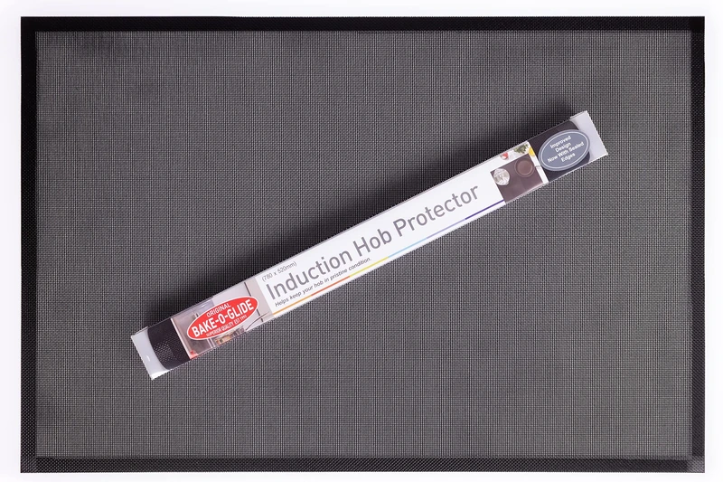 Bake-O-Glide Induction Hob Protector, EDGED - Large (780 x 520mm), Black