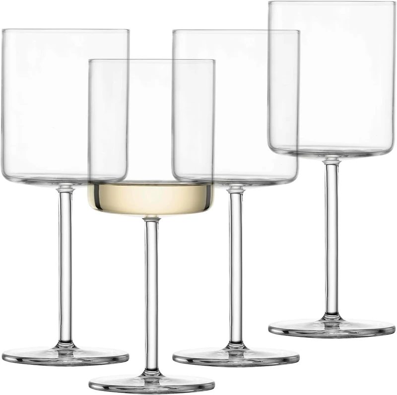 Schott Zwiesel White Wine Glasses Modo (Set of 4), Straight Wine Glasses for White Wine, Dishwasher-Safe Tritan Crystal Glasses, Made in Germany (Art. no. 119900)