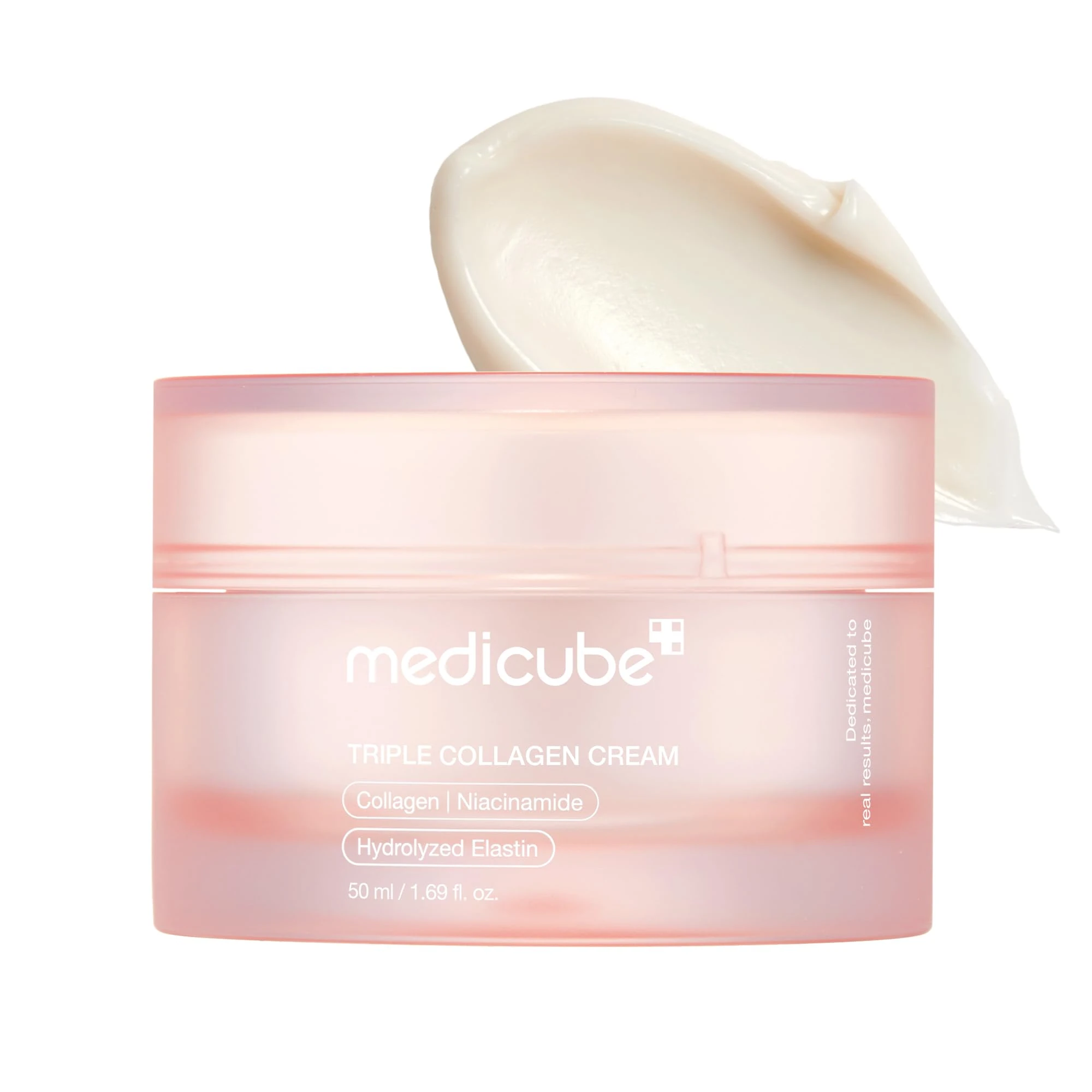 medicube Triple Collagen Cream Hydrating & Firming Moisturizer With Hyaluronic Acid, Premium Elastin, Shea Butter Wrinkle Care 1.69 Oz Triple Collagen Cream