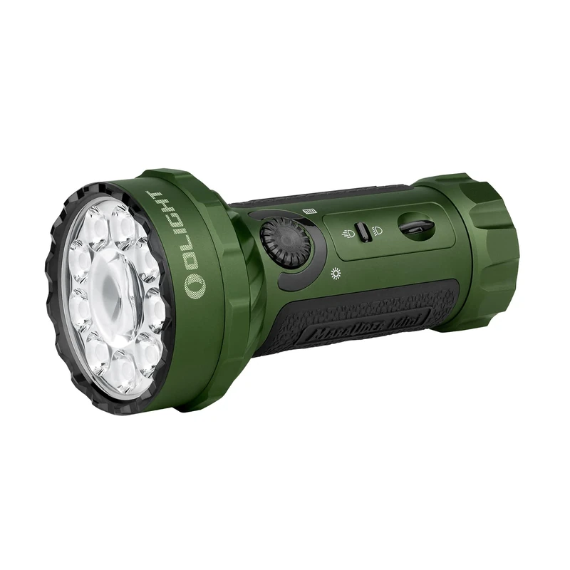 OLIGHT Marauder Ultra Powerful Mini LED Torch, 7000 Lumens Rechargeable RGB Powerful Military Tactical Flashlight with Projector and Diffuser, IPX8 Waterproof for Camping (OD Green)