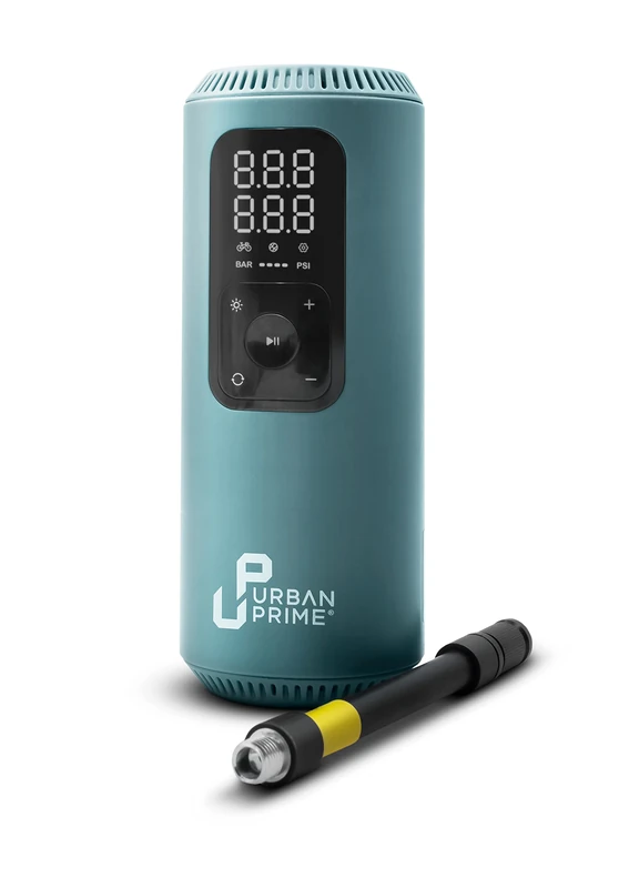 Urban Prime Portable Electric Air Compressor XP, Portable compressor for bikes, motorcycles, scooters, balls,