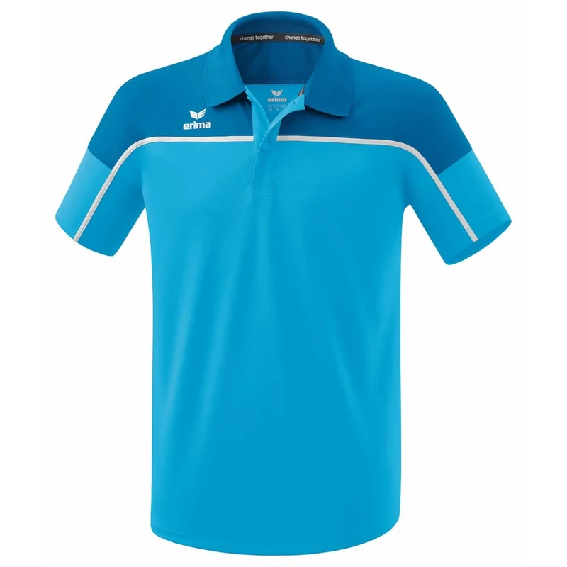 Erima Men's „Change Polo Shirt, Curacao/Mykonos/White, M
