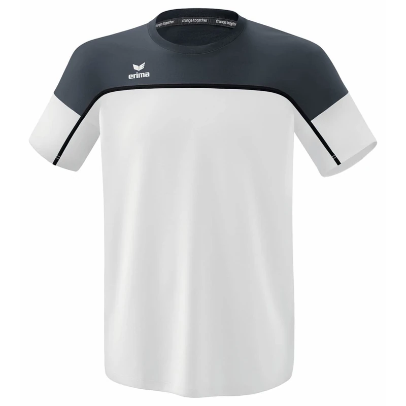 Erima Men's „Change Functional T-Shirt, White/Slate Grey/Black, XXL