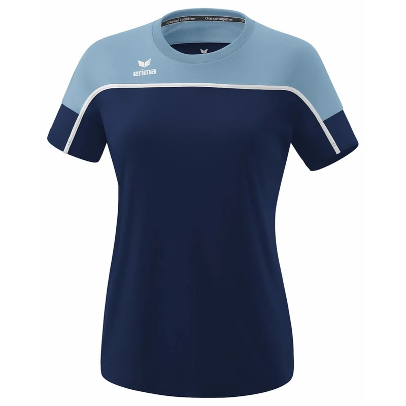 Erima Women's „Change Functional T-Shirt, new Navy/Faded Denim/White, 42