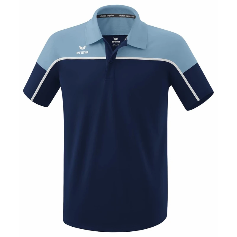 Erima Men's „Change Polo Shirt, new Navy/Faded Denim/White, XXL