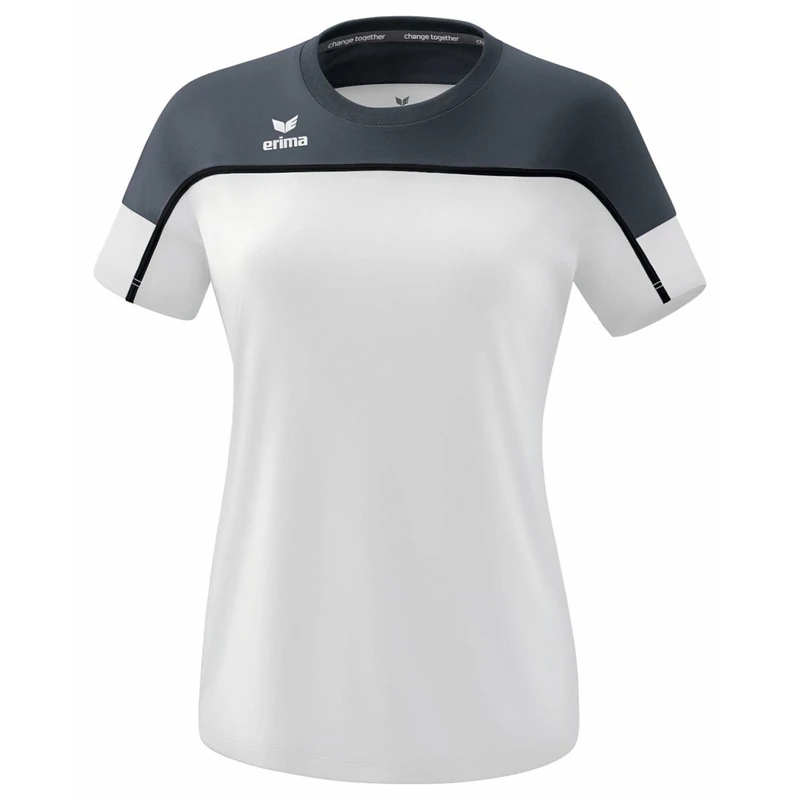 Erima Women's „Change Functional T-Shirt, White/Slate Grey/Black, 42
