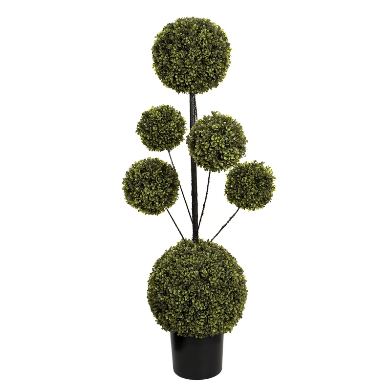 Artificial Six Sphere Boxwood Topiary Tree 4ft/120cm
