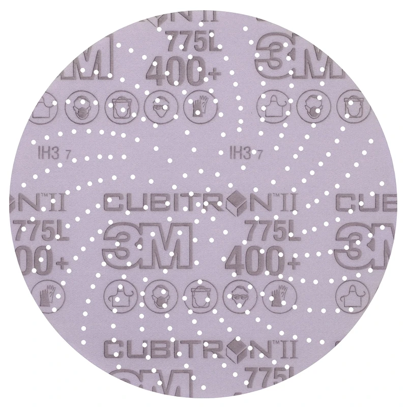 3M Xtract Cubitron II Film Disc 775L, 203 mm, 320+, Clean Sand, 50 Discs per Pack - Image 1