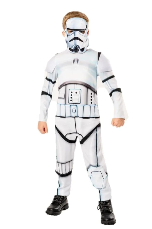 Rubies Strom Trooper Costume for Kids, Printed Jumpsuit and Mask, Official Star Wars Sustainable Costume Green Collection for Carnival, Christmas, Birthday, Party and Halloween.
