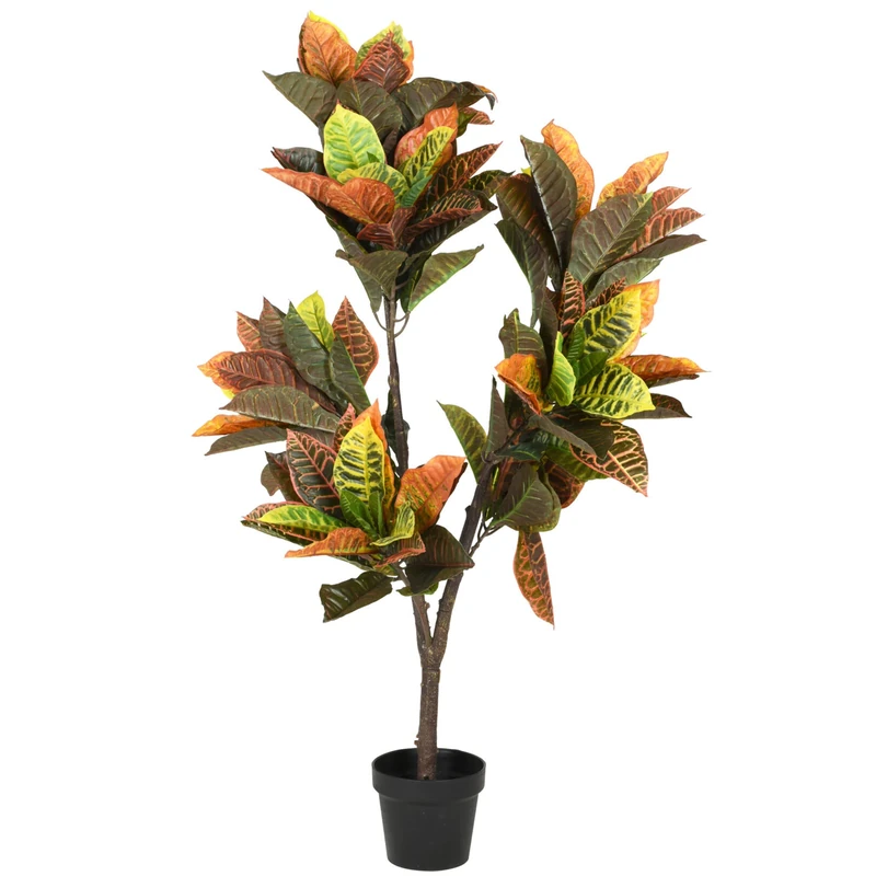 Koopman International B.V. Artificial Croton Plant 120 cm with Pot - Image 1