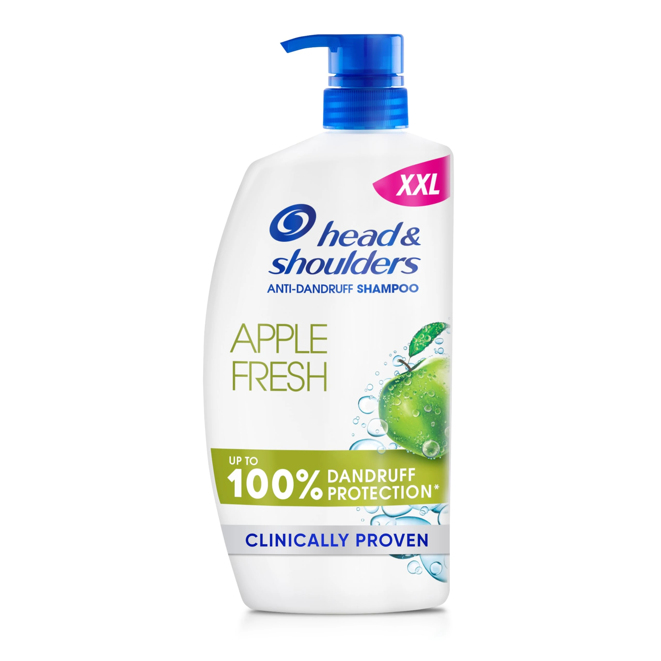 Head & Shoulders Apple Fresh Anti Dandruff Shampoo, 1000ml, Up to 100% Flake Free, Clinically Proven, For Any Hair and Scalp Type, For Daily use, Clean Feeling