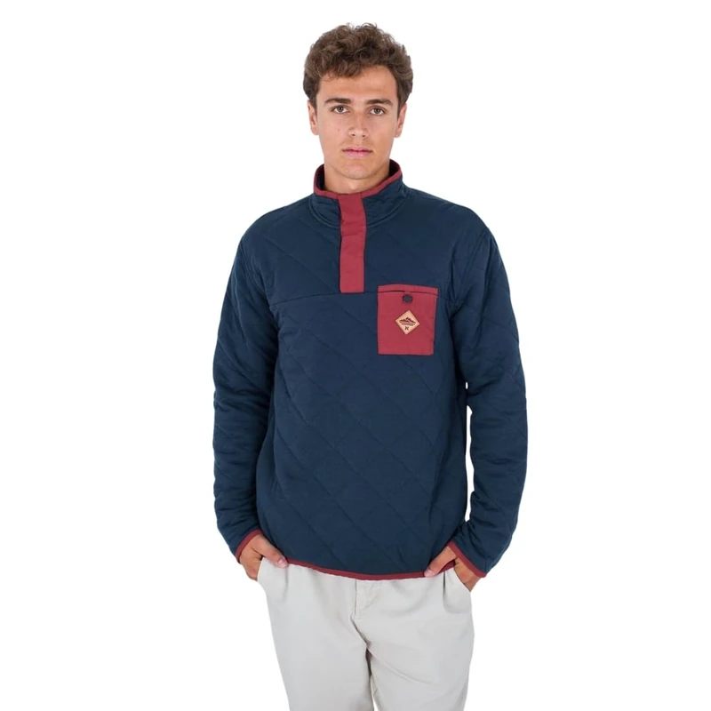 Sweatshirt men - Middleton Quilted 1/4 Zip Snap