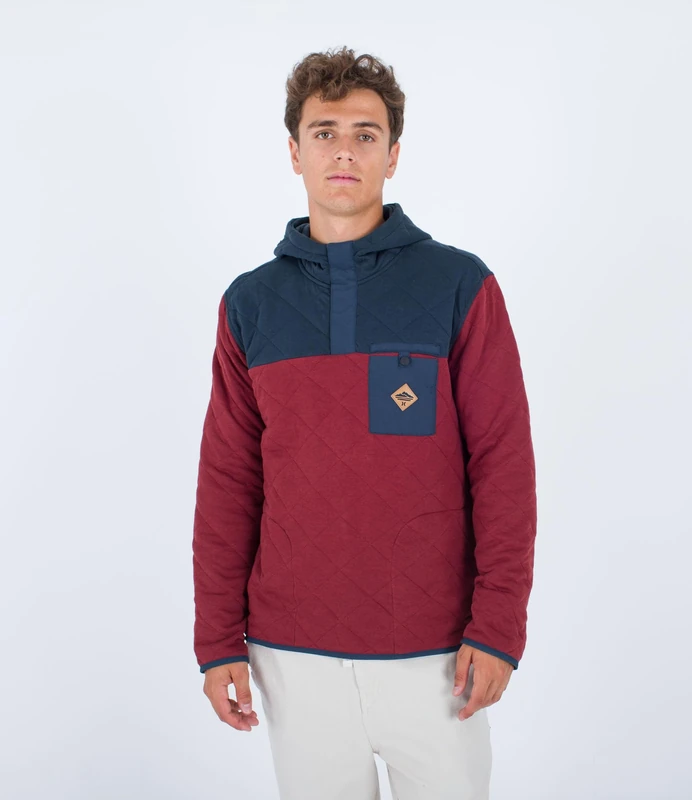 Hoodie men - Russell Quilted 1/4 Snap